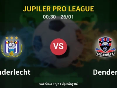 Kết Quả: Anderlecht 0-0 Dender – Highlight & Bàn Thắng | Jupiler Pro League