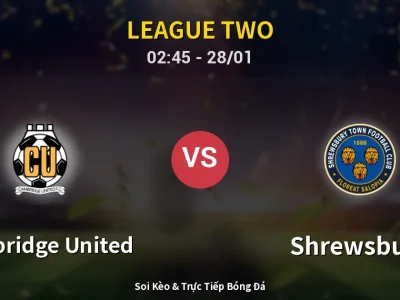 Kết Quả: Cambridge United 1-0 Shrewsbury – Highlight & Bàn Thắng | League Two
