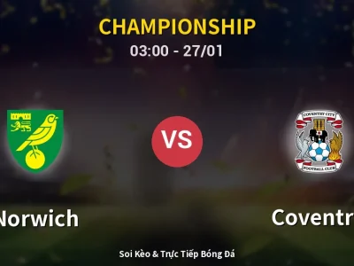 Kết Quả: Norwich 2-1 Coventry – Highlight & Bàn Thắng | Championship