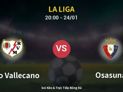 Soi Kèo Rayo Vallecano vs Osasuna – 20:00 24/01 | Nhận Định, Dự Đoán Tỷ Số