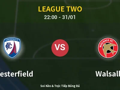 Soi Kèo Chesterfield vs Walsall – 22:00 31/01 | Nhận Định, Dự Đoán Tỷ Số
