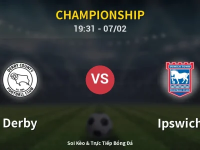 🔴 Trực Tiếp: Derby 1-1 Ipswich – Link Xem Championship (Full HD)