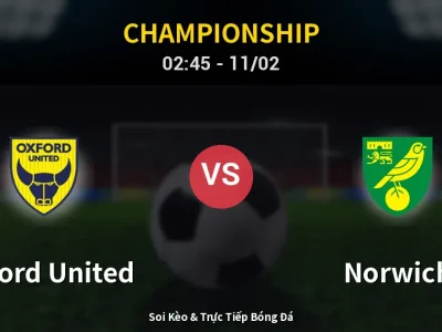 Kết Quả: Oxford United 0-3 Norwich – Highlight & Bàn Thắng | Championship