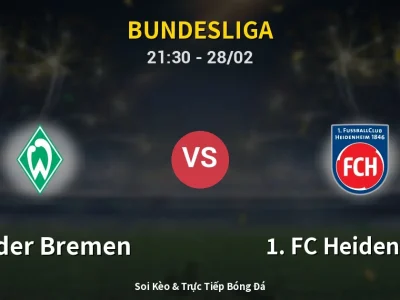 Soi Kèo Werder Bremen vs 1. FC Heidenheim – 21:30 28/02 | Nhận Định, Dự Đoán Tỷ Số