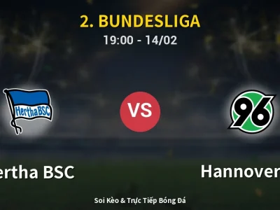 🔴 Trực Tiếp: Hertha BSC 0-2 Hannover 96 – Link Xem 2. Bundesliga (Full HD)