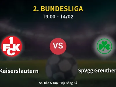 🔴 Trực Tiếp: 1. FC Kaiserslautern 1-0 SpVgg Greuther Fürth – Link Xem 2. Bundesliga (Full HD)
