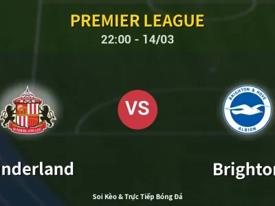 🔴 Trực Tiếp: Sunderland 0-0 Brighton – Link Xem Premier League (Full HD)