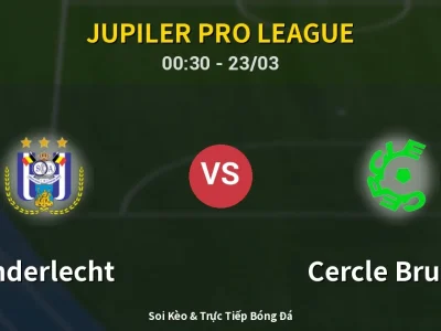 Kết Quả: Anderlecht 2-3 Cercle Brugge – Highlight & Bàn Thắng | Jupiler Pro League