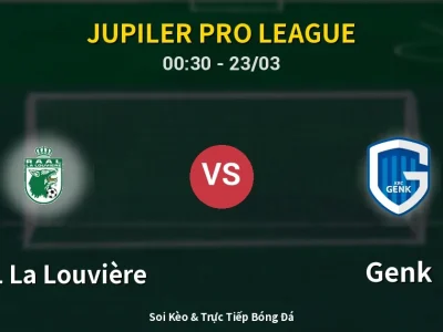 Kết Quả: RAAL La Louvière 5-5 Genk – Highlight & Bàn Thắng | Jupiler Pro League