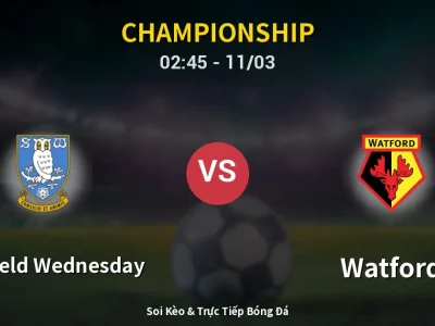 Kết Quả: Sheffield Wednesday 1-1 Watford – Highlight & Bàn Thắng | Championship