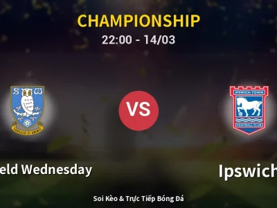 Soi Kèo Sheffield Wednesday vs Ipswich – 22:00 14/03 | Nhận Định, Dự Đoán Tỷ Số