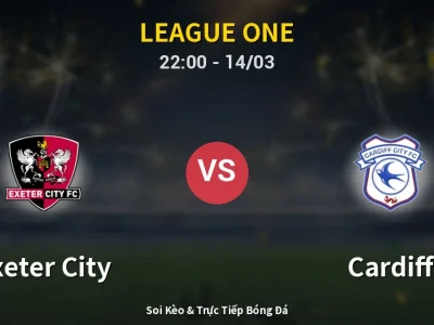 Soi Kèo Exeter City vs Cardiff – 22:00 14/03 | Nhận Định, Dự Đoán Tỷ Số