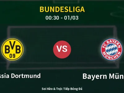 Kết Quả: Borussia Dortmund 2-3 Bayern München – Highlight & Bàn Thắng | Bundesliga