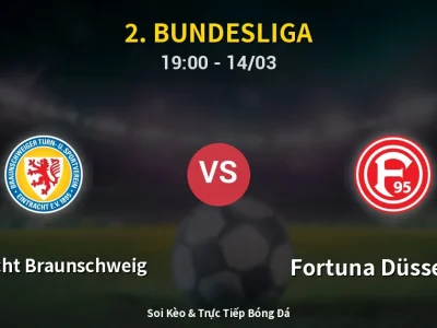 Soi Kèo Eintracht Braunschweig vs Fortuna Düsseldorf – 19:00 14/03 | Nhận Định, Dự Đoán Tỷ Số