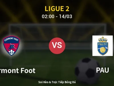 Soi Kèo Clermont Foot vs PAU – 02:00 14/03 | Nhận Định, Dự Đoán Tỷ Số
