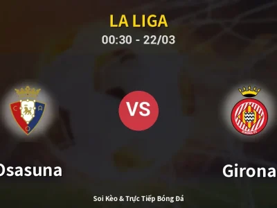 Kết Quả: Osasuna 1-0 Girona – Highlight & Bàn Thắng | La Liga