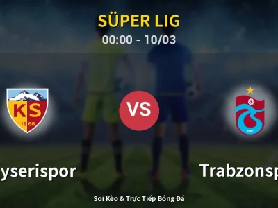 Kết Quả: Kayserispor 1-3 Trabzonspor – Highlight & Bàn Thắng | Süper Lig