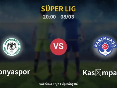 🔴 Trực Tiếp: Konyaspor 1-1 Kasımpaşa – Link Xem Süper Lig (Full HD)