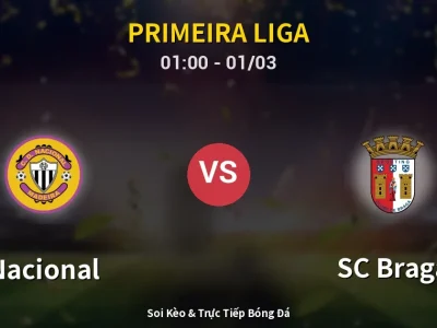 Kết Quả: Nacional 1-2 SC Braga – Highlight & Bàn Thắng | Primeira Liga