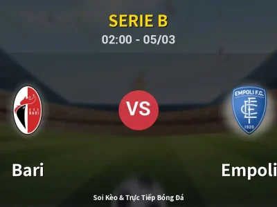 Kết Quả: Bari 2-1 Empoli – Highlight & Bàn Thắng | Serie B