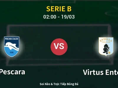 Kết Quả: Pescara 3-0 Virtus Entella – Highlight & Bàn Thắng | Serie B