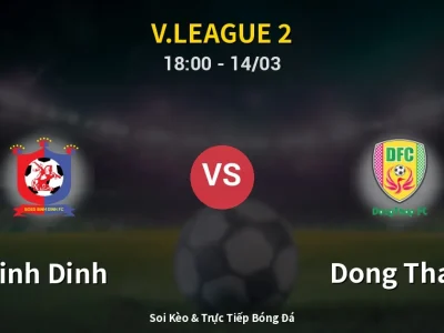 Soi Kèo Binh Dinh vs Dong Thap – 18:00 14/03 | Nhận Định, Dự Đoán Tỷ Số