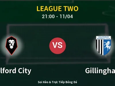 Soi Kèo Salford City vs Gillingham – 21:00 11/04 | Nhận Định, Dự Đoán Tỷ Số
