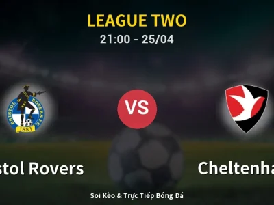 Soi Kèo Bristol Rovers vs Cheltenham – 21:00 25/04 | Nhận Định, Dự Đoán Tỷ Số