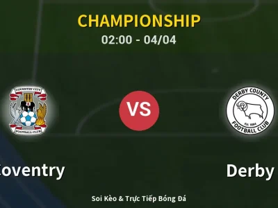 Kết Quả: Coventry 3-2 Derby – Highlight & Bàn Thắng | Championship