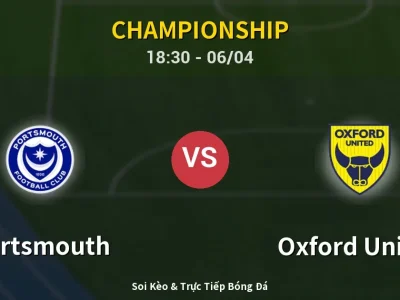 🔴 Trực Tiếp: Portsmouth 1-0 Oxford United – Link Xem Championship (Full HD)