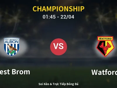 Kết Quả: West Brom 3-0 Watford – Highlight & Bàn Thắng | Championship
