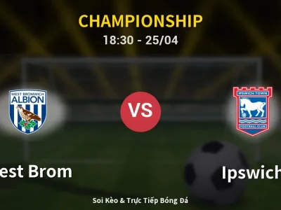Soi Kèo West Brom vs Ipswich – 18:30 25/04 | Nhận Định, Dự Đoán Tỷ Số