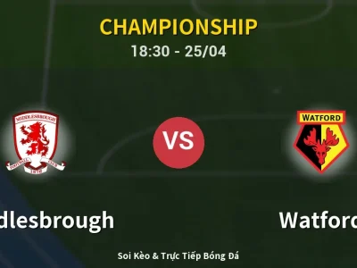 Soi Kèo Middlesbrough vs Watford – 18:30 25/04 | Nhận Định, Dự Đoán Tỷ Số