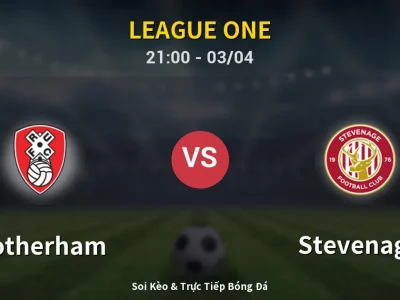 🔴 Trực Tiếp: Rotherham 0-0 Stevenage – Link Xem League One (Full HD)