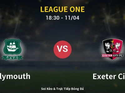 Soi Kèo Plymouth vs Exeter City – 18:30 11/04 | Nhận Định, Dự Đoán Tỷ Số