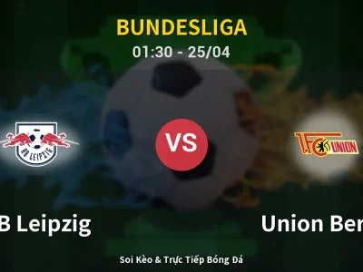 🔴 Trực Tiếp: RB Leipzig 2-0 Union Berlin – Link Xem Bundesliga (Full HD)
