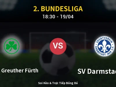 Kết Quả: SpVgg Greuther Fürth 3-2 SV Darmstadt 98 – Highlight & Bàn Thắng | 2. Bundesliga
