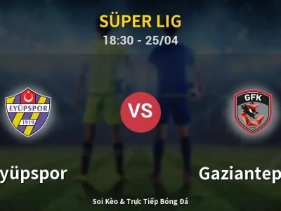 Soi Kèo Eyüpspor vs Gaziantep FK – 18:30 25/04 | Nhận Định, Dự Đoán Tỷ Số