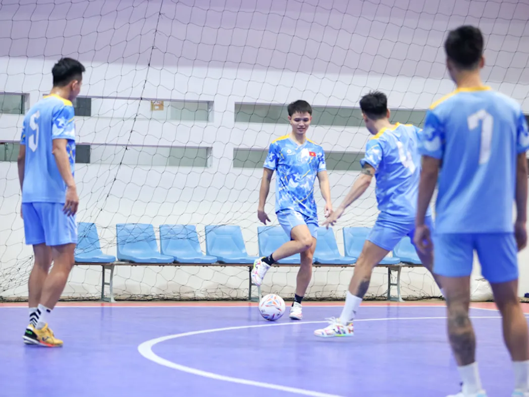 dT futsal Viet Nam tich cuc huong den tran dau Lebanon